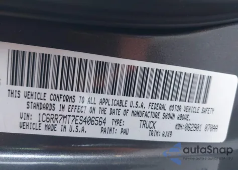 2014 Ram 1500 Sport from USA, damaged, VIN 1C6RR7MT7ES406564